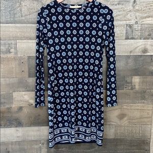 Beautiful Blue Michael Michael Kors Long Sleeve Dress